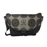 Monogrammed Chinese Motif Messenger Bag