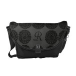 Monogrammed Chinese Motif Messenger Bag