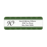 Monogrammed Christmas Holiday Return Address Label