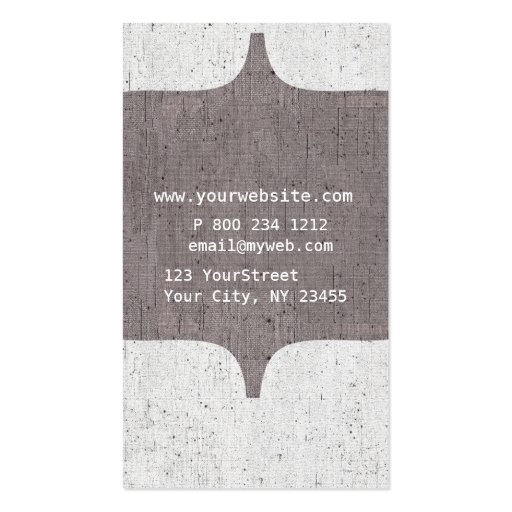 Monogrammed Classic Gray Business Cards (back side)