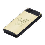 Monogrammed Cream Cover For iPhone 5