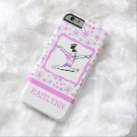 Monogrammed Dainty Floral Gymnastics Barely There iPhone 6 Case