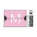 Monogrammed Damask postage by luckydesigns Monogrammed Damask postage