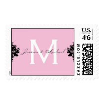 Monogrammed Damask postage