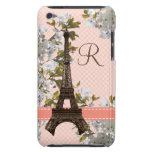 Monogrammed Eiffel Tower Damask iPod Touch 4 Case  Case-Mate iPod Touch Case