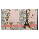 Monogrammed Eiffel Tower iPad Folio Case Cover