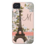 Monogrammed Eiffel Tower iPhone 4 Case Mate Barely Monogrammed Eiffel Tower iPhone 4 Case Mate Barely