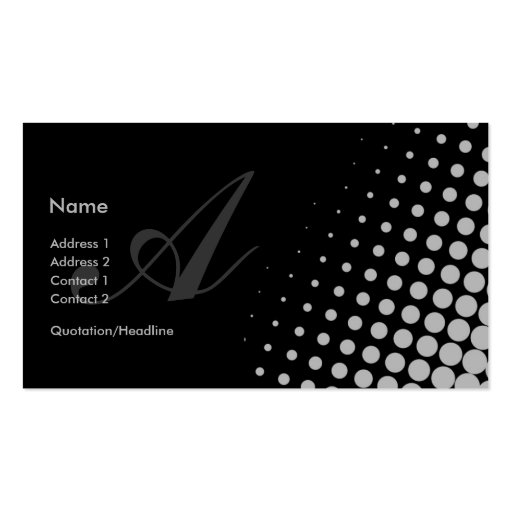 Monogrammed Elegance {TBA Winner} Business Card Templates (front side)