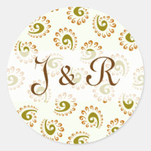 Monogrammed Envelope Seal Stickers