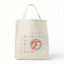 Monogrammed "F" Organic Grocery Tote Bag