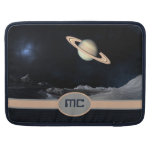 Monogrammed Fantasy Saturn Rising Landscape Space Sleeve For MacBook Pro