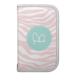 Monogrammed Fashion Zebra Print Folio Planner