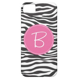 Monogrammed Fashion Zebra Print iPhone 5 Covers