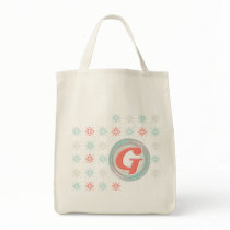 Monogrammed "G" Organic Grocery Tote Bag