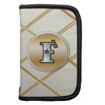 Monogrammed gold and silver effect letter F v3 Planner
