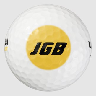 Monogrammed Golf Ball Choose Your Color Background
