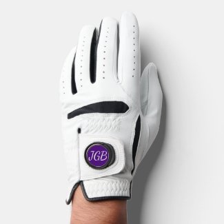 Monogrammed Golf Glove, Choose Background Color