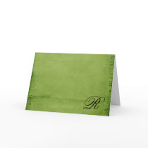 Monogrammed-green cards