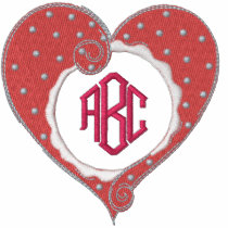Monogrammed Heart embroidered shirts