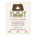 Monogrammed Home Moving Announcement Postcard