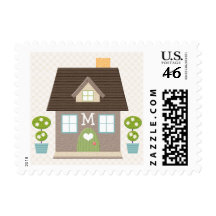 Monogrammed House Postage Stamps