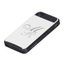 Monogrammed Ice White iPhone 4/4S Cover