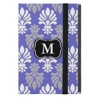 Monogrammed iPad Mini Case|Elegant Damask Pattern Covers For iPad Mini