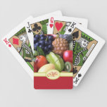 Monogrammed Juicy Natural Delicious Fresh Fruits Bicycle Card Deck