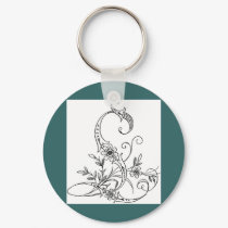 Monogrammed Keychain - Vintage Design