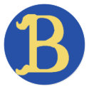 Monogrammed Large Stickers with the Letter B
