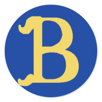 Monogrammed Large Stickers with the Letter B
