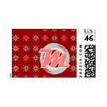 Monogrammed "M" Holiday Postage Stamps