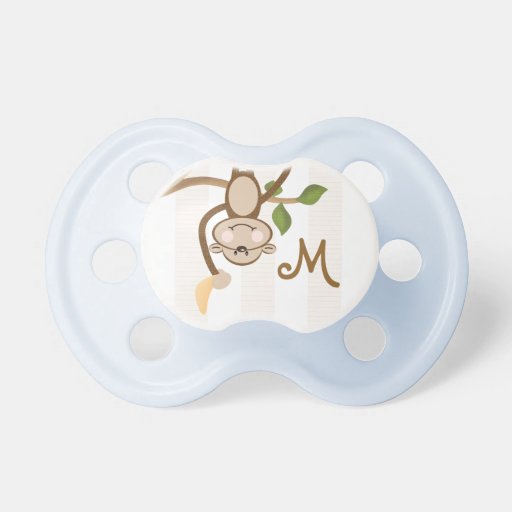 Monogrammed Monkey Pacifier Zazzle