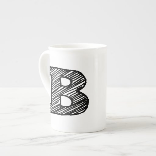 Monogrammed Mug: Letter "B" Tea Cup | Zazzle