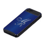 Monogrammed Navy Blue Cases For iPhone 5