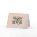 monogrammed note card