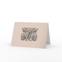 monogrammed note card