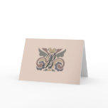 monogrammed note card