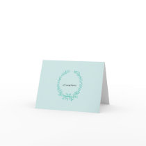 Monogrammed Note Card - Blue