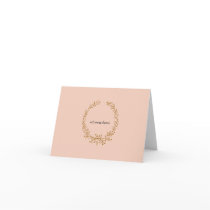 Monogrammed Note Card - Gold