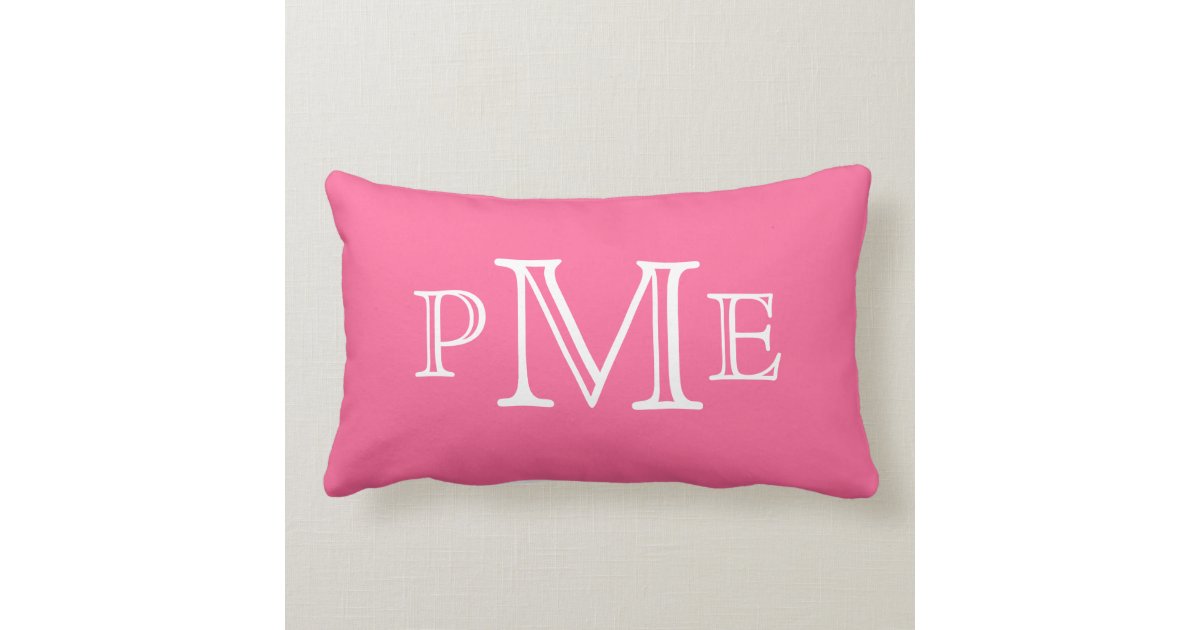 Monogrammed pillow Zazzle