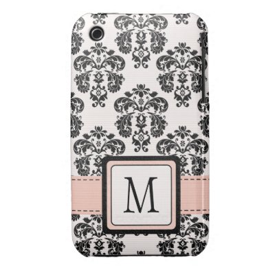 Pretty Iphone Backgrounds on Personalize This Pretty And Elegant Pink And Black Damask Iphone 3
