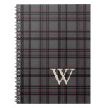 Monogrammed Plaid Notebook