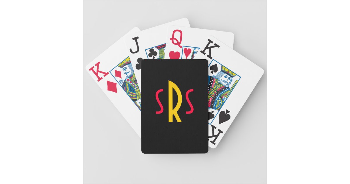Monogrammed Playing Cards Zazzle