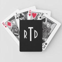Monogrammed Playing Cards