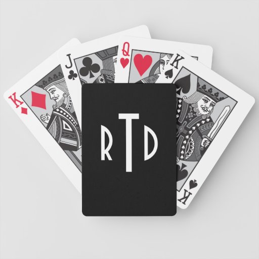 Monogrammed Playing Cards Zazzle