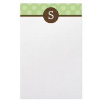 Monogrammed Polka Dots Stationery