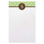 Monogrammed Polka Dots Stationery