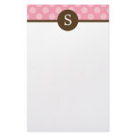 Monogrammed Polka Dots Stationery