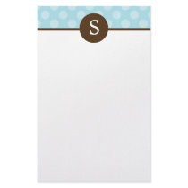 Monogrammed Polka Dots Stationery